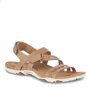 MERRELL EUC Sandspur Rose Cognac Sandal 8M